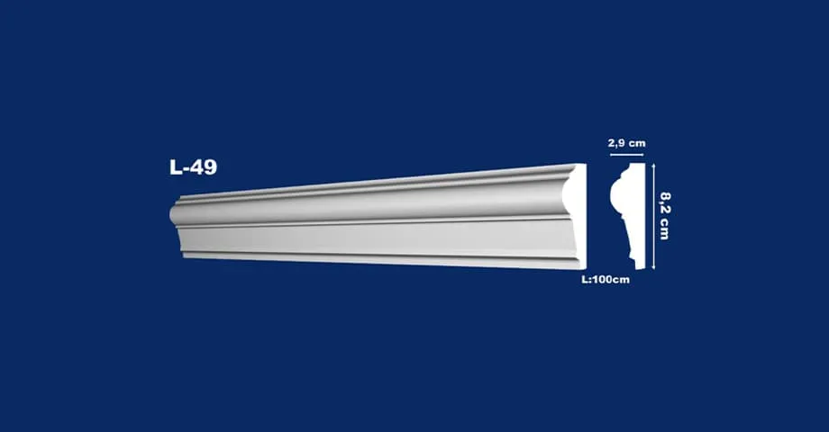Gipsana lajsna linijska l 49