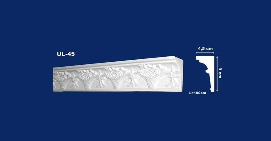 Gipsana lajsna ugaona ul 45