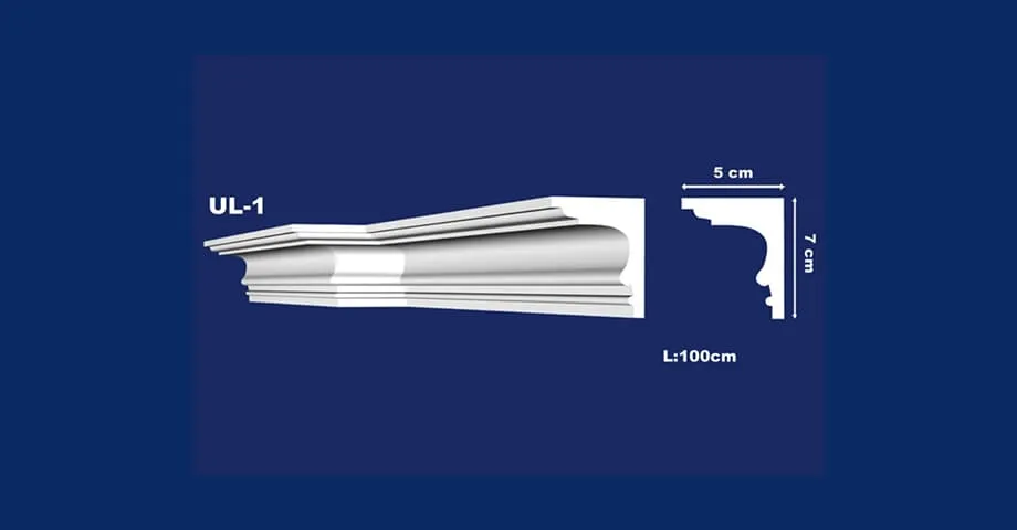 Gipsana lajsna ugaona UL-1